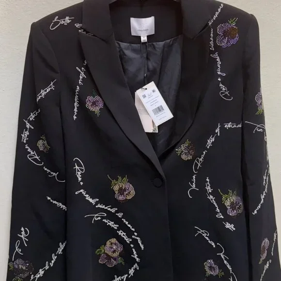 Cinq À Sept Italian Love Letter Cheyenne Blazer Women's NWT size8 - Picture 2 of 3